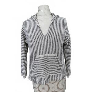 Billa Bong Pullover Sweater Striped Hooded